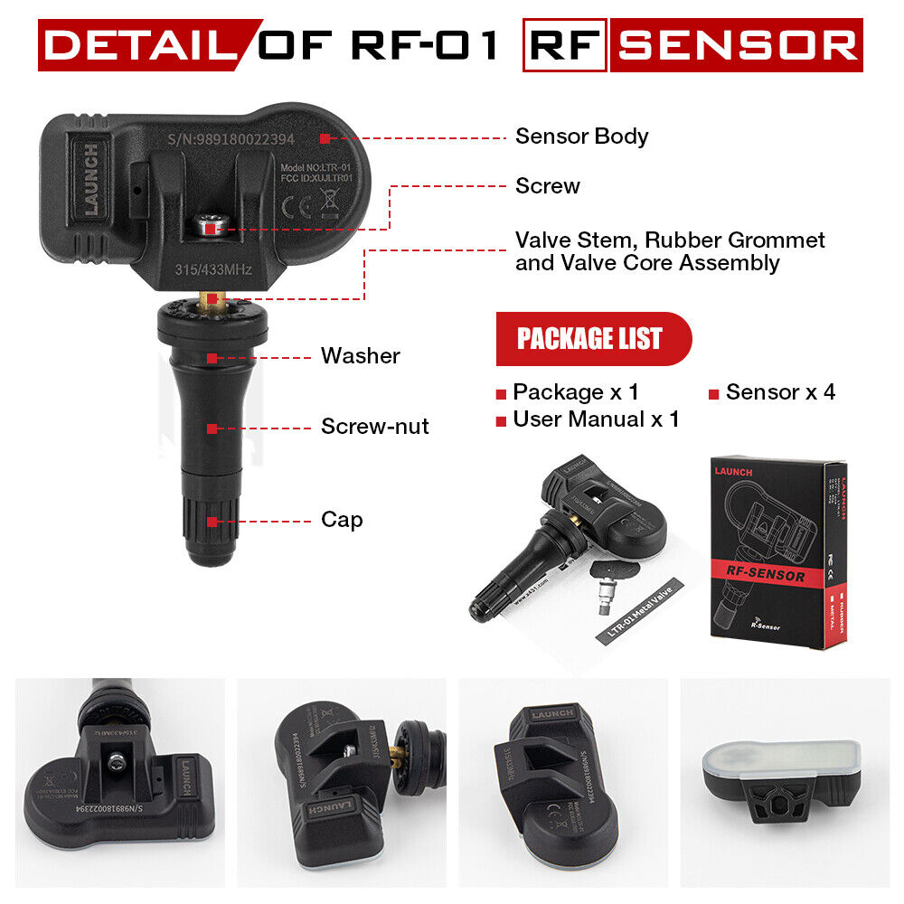 2 in 1 RF-SENSOR 315MHz & 433MHz TPMS Sensor Tire Repair Tools Scanner Tire Secondary image