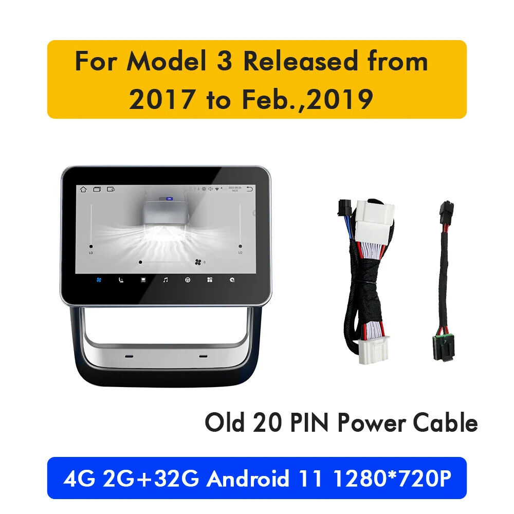 4G 8'' Rear Display IPS Screen for Tesla Model 3 Y Accessories AC Control Main image