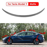 Real Carbon Fiber Trunk Wing Spoiler For Tesla Mode Y Model 3 2017-2024 Real Car