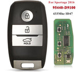 Fit KIA  Sportage 3BTN 433mhz 95440-D9100 ID47 Complete Transponder Remote Key