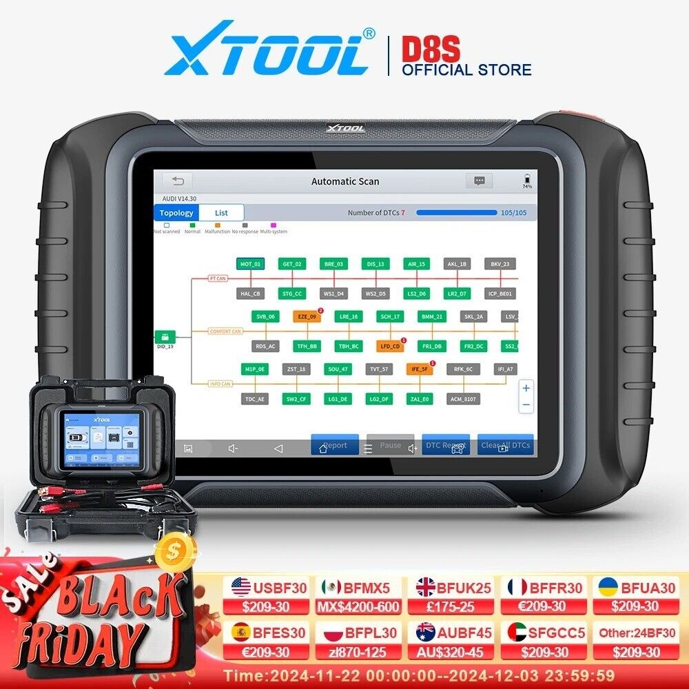 XTOOL D8S Car Diagnostic Scanner Automotive Scanner ECU Coding Key Programming 3 Secondary image