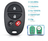 Suitable For Toyota Highlander 314Mhz GQ43VT20T Complete Transponder Remote Key