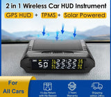 Vjoycar Newest Wireless Solar Power 2 in 1 Car HUD GPS Speedometer