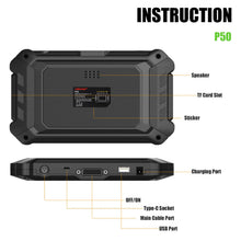 Load image into Gallery viewer, OBDSTAR P50 PINCODE Intelligent Equipment Covers 38 Brands and Over 3000 ECU
