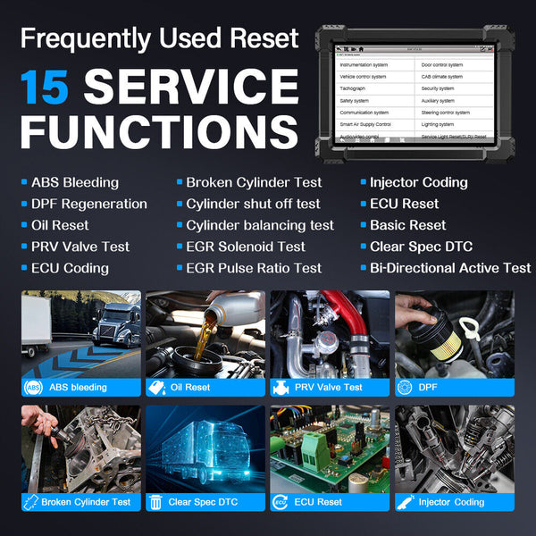 ANCEL X7 HD Heavy Duty Truck Diagnostic Tool Professional Full System 12V 24V