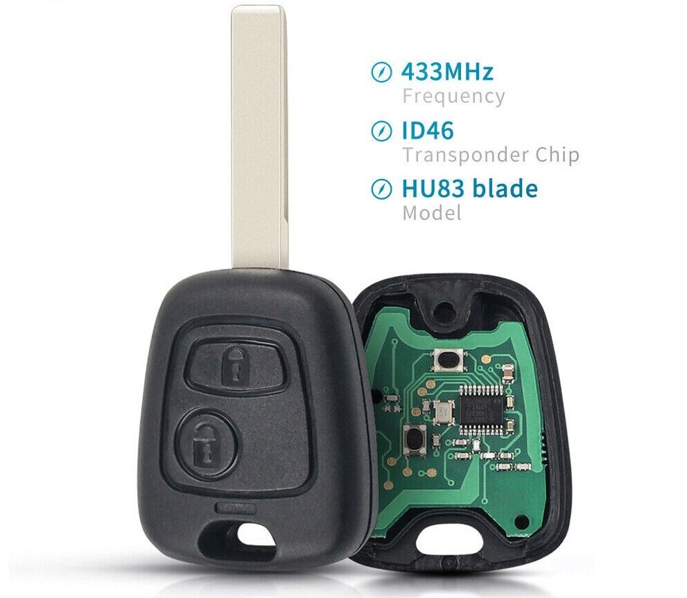 Fits PEUGEOT 433Mhz Complete Transponder Remote Key Secondary image