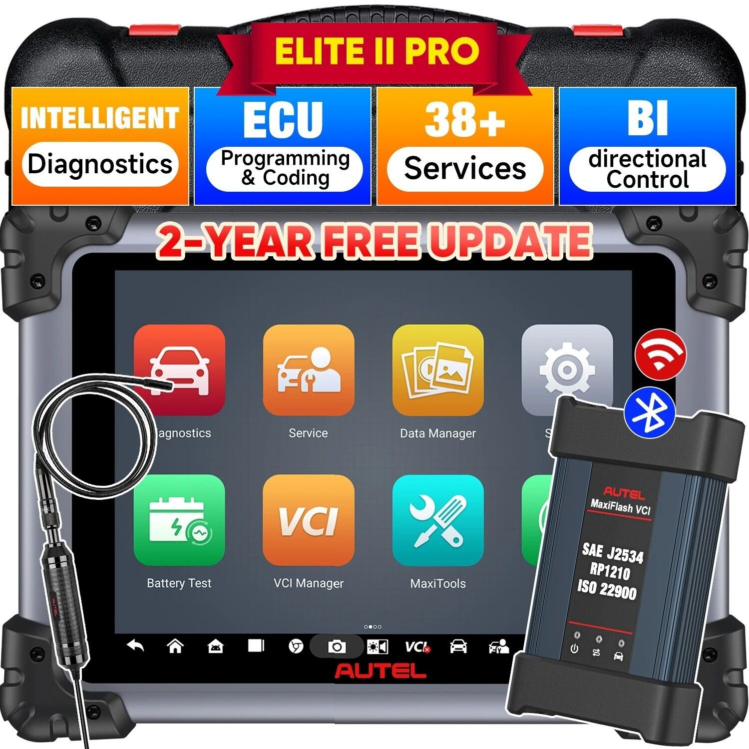 Autel Elite 2 Pro ECU OBD2 Scanner Professional J2534 Diagnostic Tool Secondary image