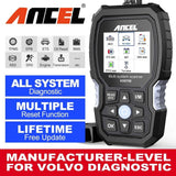 Ancel VOD700 OBD2 Scanner Diagnostic Tool All System Fit For VOLVO ABS SAS TPMS