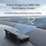 Newest Car OBD2 HUD Stand Plus Windshield Projector Dual Dislay Screen