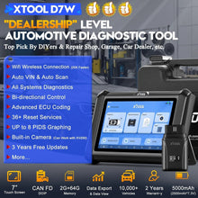 Load image into Gallery viewer, XTOOL D7W D7 BT Bluetooth Automotive Scanner All System Car Diagnostic Tool