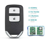 Fits City Jazz XRV HRV CRV HON 66 KR5V2X 433Mhz Remote Car Key