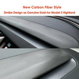 Real Dry Carbon Fiber Replacement Interior Dashboard Panel For Tesla Model 3