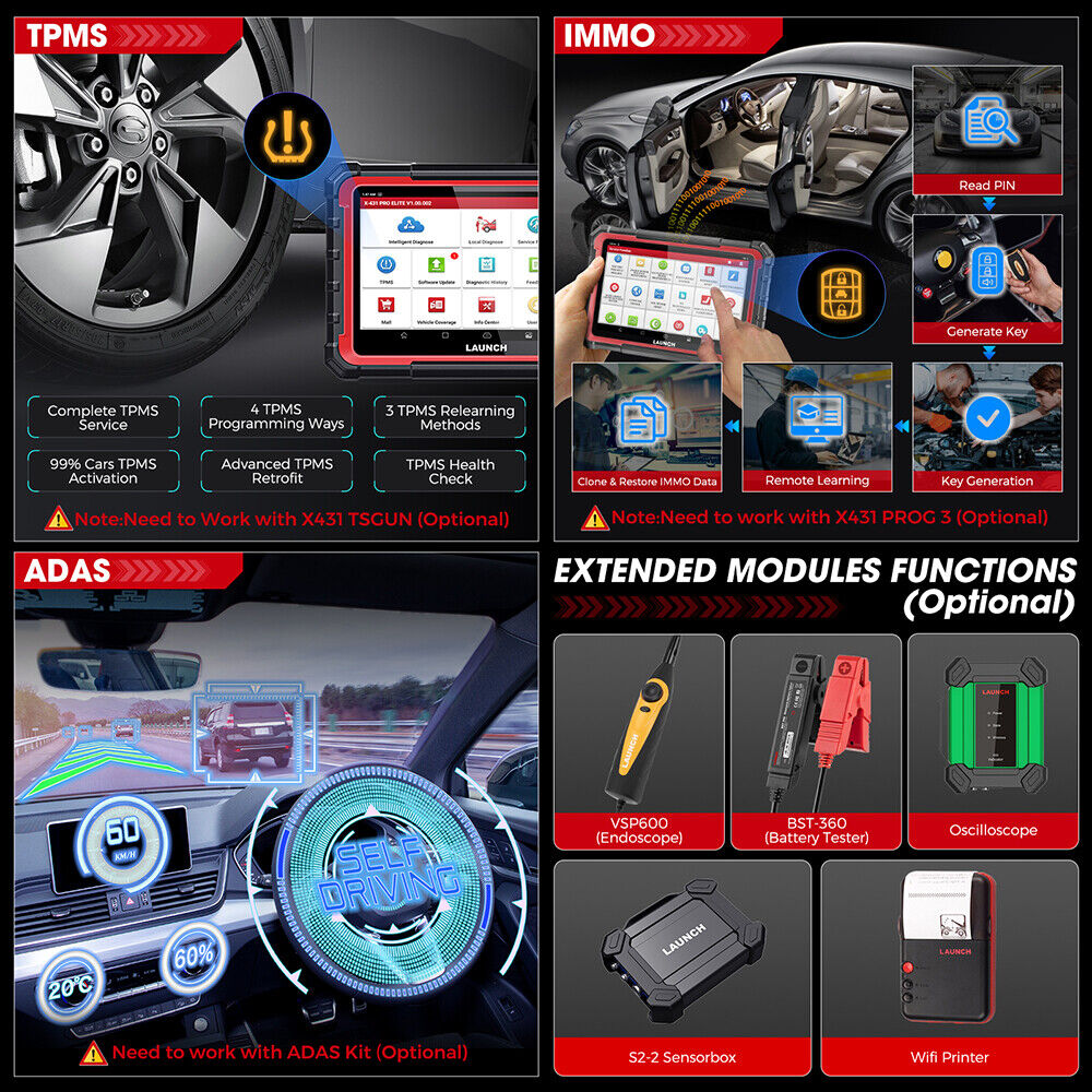 2023 New Arrival LAUNCH X431 PRO ELITE Car Diagnostic Tools CAN FD DOIP