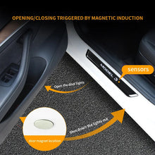 Load image into Gallery viewer, 2023 Model Y 4pcs Door Sill Protector Model 3 Wireless LED Magnetic Illuminated