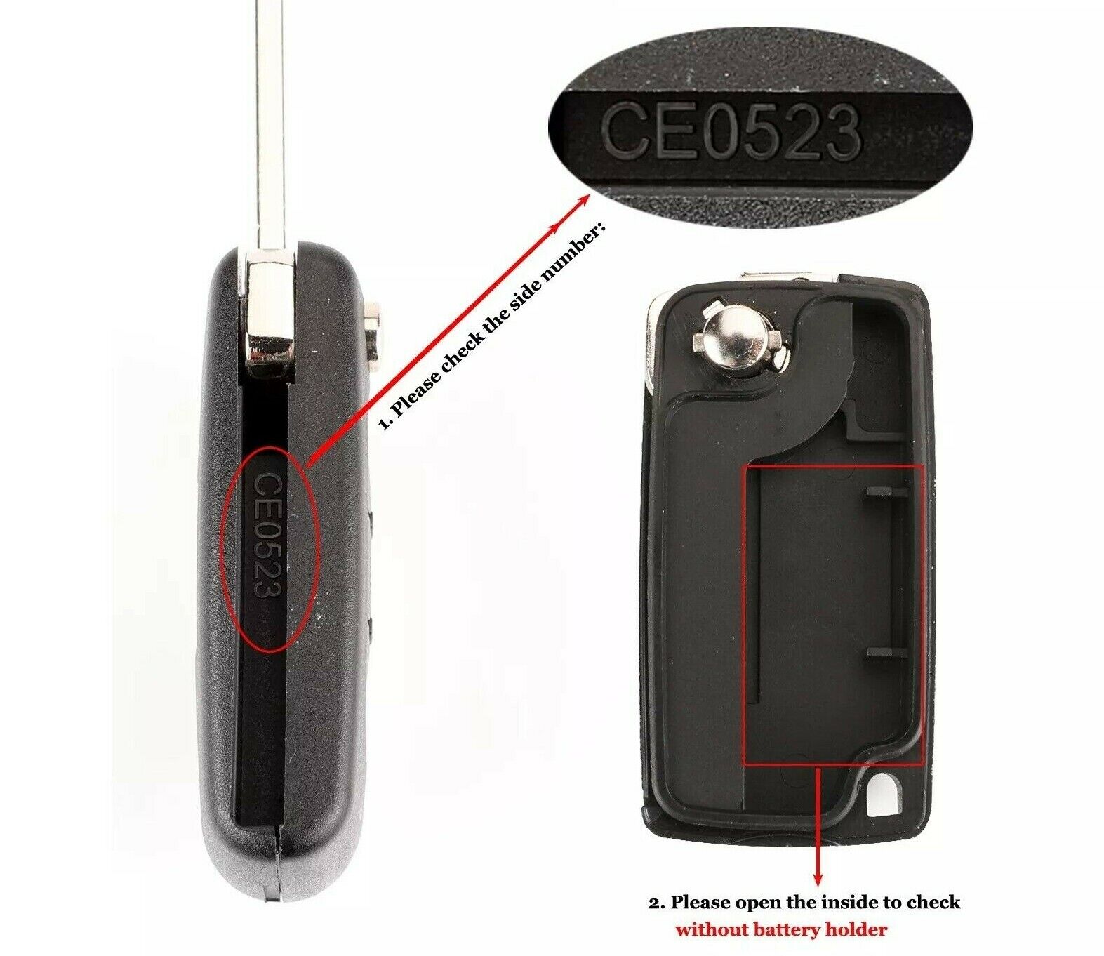 Fits Peugeot 433Mhz ID46 Complete Transponder Remote Key Secondary image