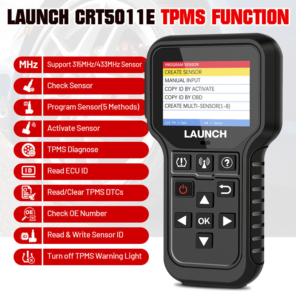 Tire Pressure Sensor Program Relearn Activation CRT5011E TPMS Diagnostic Tools - Auto Lines Australia