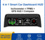 New 4 in 1 GPS HUD TPMS Tire Monitor Inclinometer Gague Offroad Speedometer