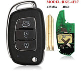 Fits Hyundai Elantra 433MHz RKE-4F17 4D60 Complete Transponder Remote Key Fob