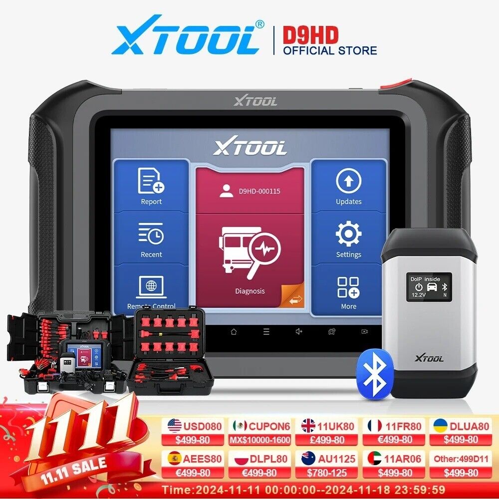 XTOOL D9HD Pro Heavy Duty Truck Scanner Full System Diagnostic Tool With Topology