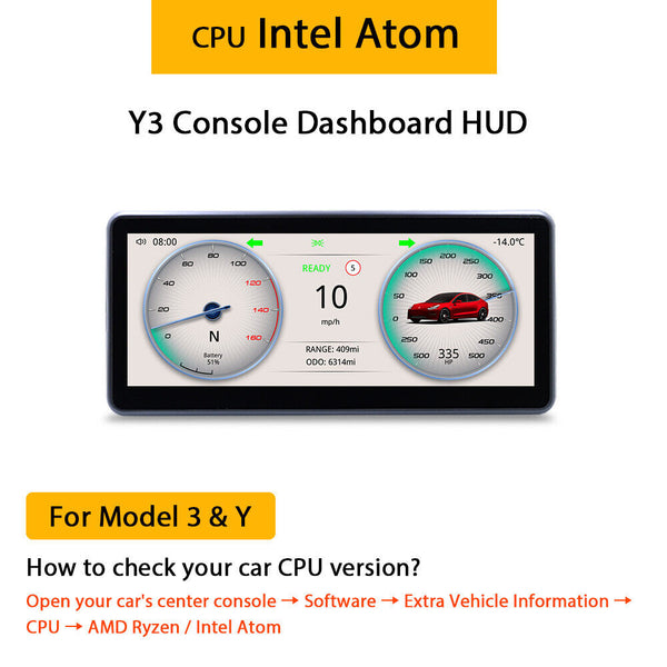 2023 Updated for Tesla Aaccessories Model 3 Y Digital Dashboard Head Up Display