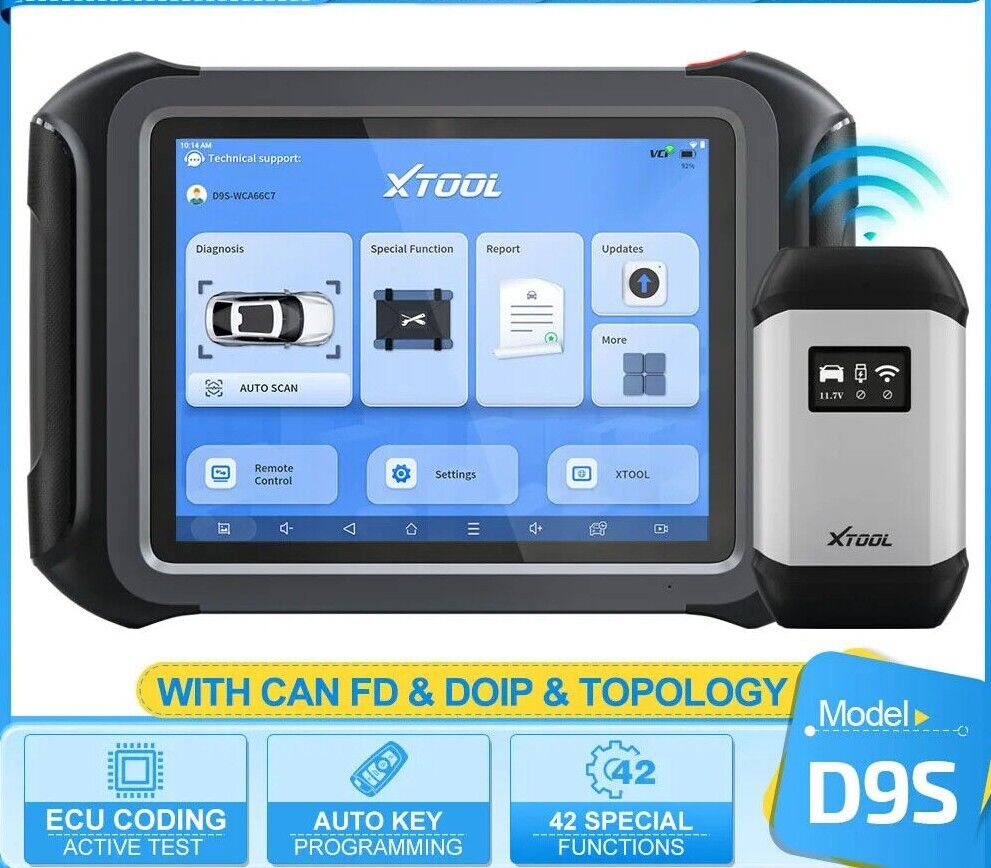 XTOOL D9S Full System Car Diagnostic Tool Bi-Directional Control Topology