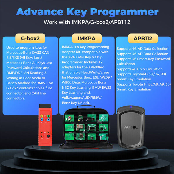 Autel IM608 II Pro OBD2 5 System Diagnostic Tools Car ABS SRS AT Engine Scanner