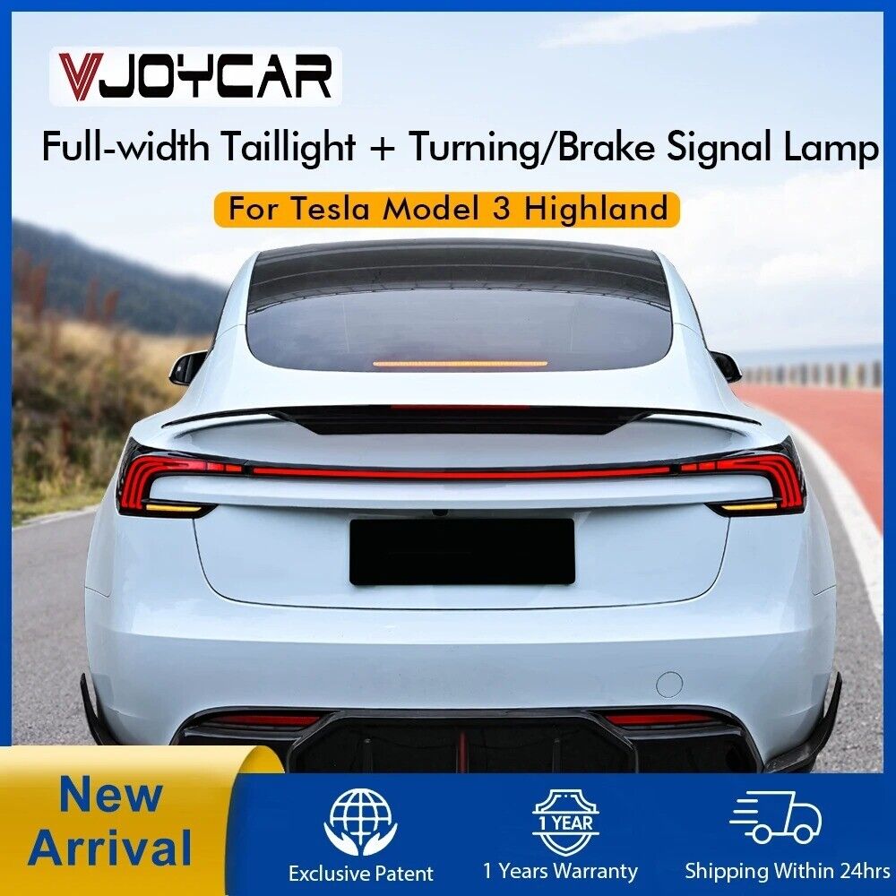VJOYCAR for Model 3 Highland Full Width Taillight Rear LED Lamp Brake Light Main image
