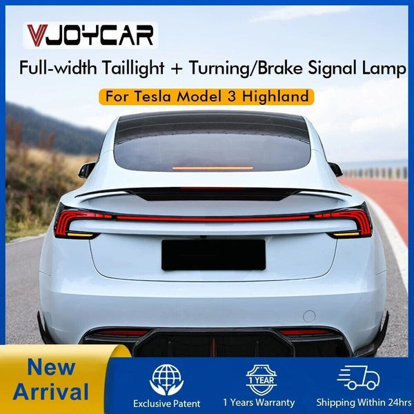 VJOYCAR for Model 3 Highland Full Width Taillight Rear LED Lamp Brake Light