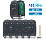 Fits Jeep  3/4/5 Buttons 4A GQ4-54Te 433Mhz Complete Transponder Remote key