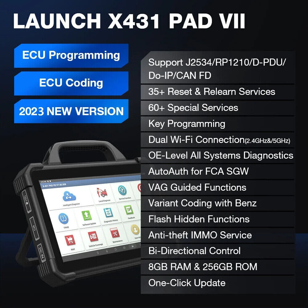 LAUNCH X431PAD VII Automotive Diagnostic Tool All-in-One Scan Tool with SmartBox