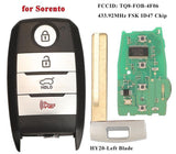 Fits Kia Sorento 433.92MHz TQ8-FOB-4F06 Complete Transponder Remote Key