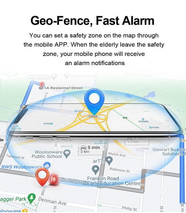 Mini 4G GPS WIFI LBS Tracker Waterproof IP68 SOS Pendant GPS Locator - Auto Lines Australia