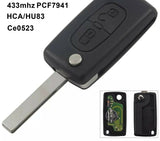 Fits Citroen 433Mhz ID46 Complete Transponder Remote Key