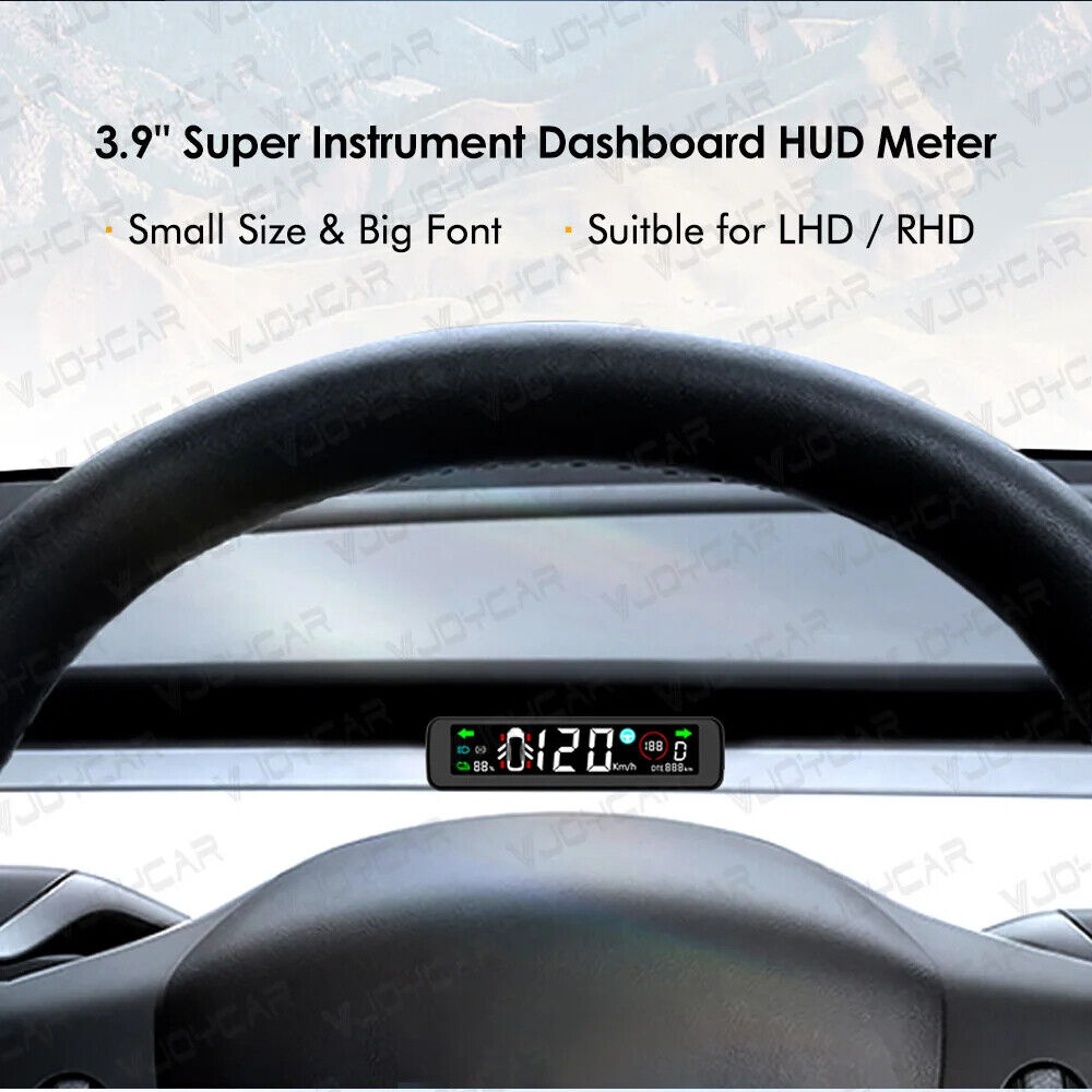 Newest Air Vent Embedded Large Dashboard HUD Cluster for Tesla Model 3 Y Speed