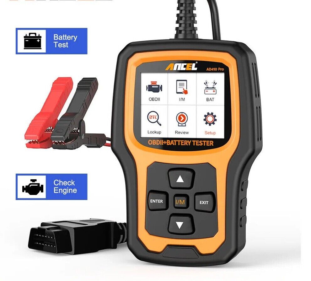 ANCEL AD410 PRO OBD2 Scanner 6V 12V Car Battery Tester 2 in1 Car Diagnostic Scan Secondary image