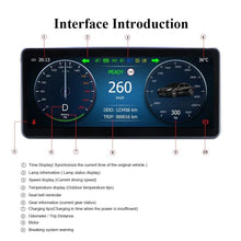 Load image into Gallery viewer, Vjoycar Y3-Pro Digital HUD Perform LCD Screen Center Console Dashboard for Tesla