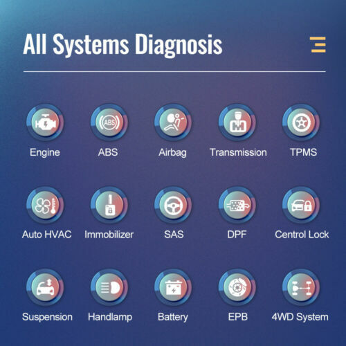 Full System Diagnosis IMMO DPF TPS 15 Reset Functions Car OBDII Diagnostic Tools Secondary image