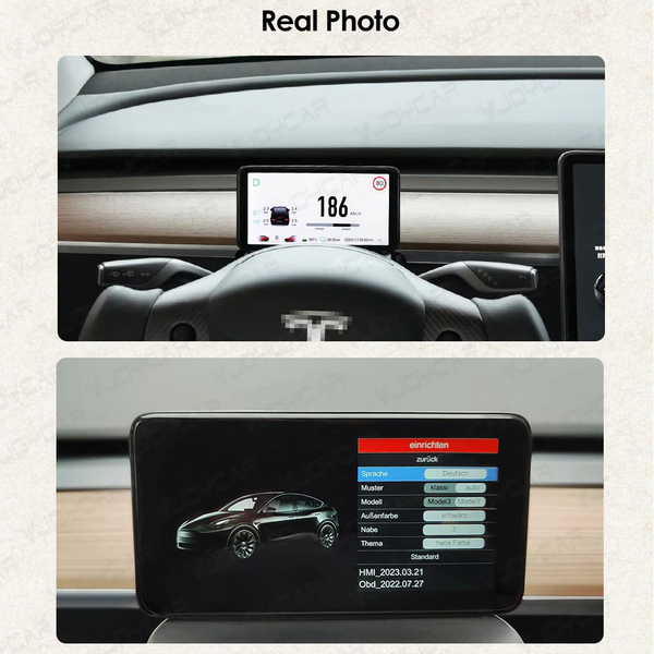 TESLA Model 3 Y HUD Screen 6.2" Dashboard Cluster Instrument Speedometer Meter