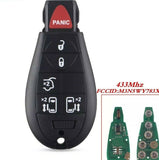 Fits Chrysler 300c Town Country M3N5WY783X 433Mhz 6 Buttons Remote Car Key