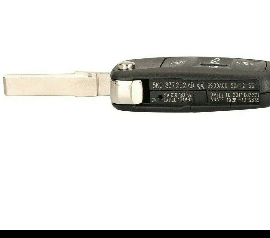 Fits VW Sharan 434Mhz  ID48 Complete Transponder Remote Key Secondary image