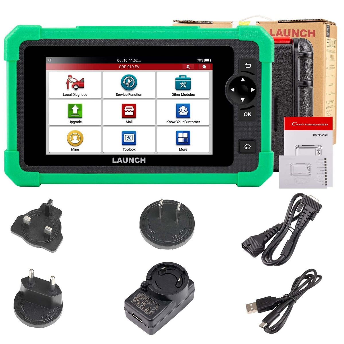 2026 LAUNCH CRP919 EV Diagnostic Scanner 43+ Service OBD2 Diagnostic Code Reader