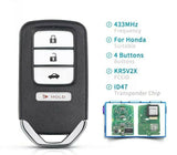 Fits HONDA CIVIC EX LX DX KR5V2X 433Mhz ID47 4 Buttons Remote Car Key