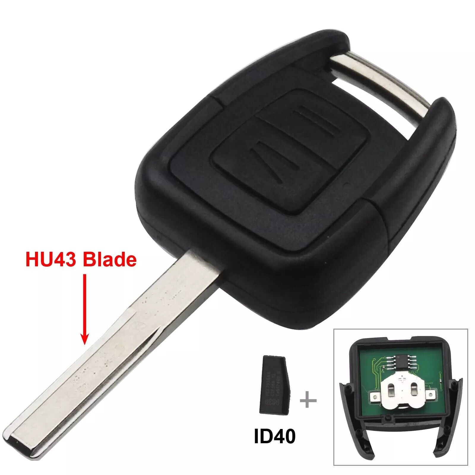 Fits Opel Vauxhall 433Mhz OP1 24424723 Complete Transponder Remote Key Secondary image