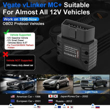 Load image into Gallery viewer, Vgate vLinker MC ELM327 V2.2 Bluetooth 3.0 4.0 OBD2 Scanner OBD 2 BimmerCode