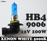 1x HB4 9006 12V 100W Xenon White 5000k Halogen Car Headlight Lamp Globes Bulbs