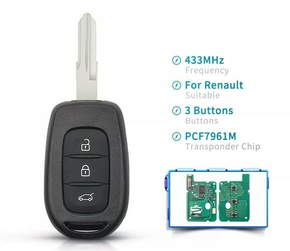 Fits Renault Sandero Dacia VAC102/HU136TE 433Mhz PCF7961M Remote Car Key Secondary image