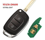 Fits Hyundai Verna 433MHz 95430-D0600 Complete Transponder Remote Key Fob