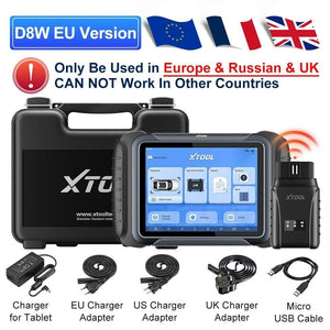 XTOOL D8W Car Diagnostic Tools ECU Coding Bi-directional Scanner Programming