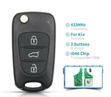 Fit KIA K2 K5 Rio Sportage Sorento Forte  3 Buttons Flip Folding Smart Car Key