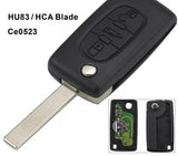 Fits Peugeot 433Mhz ID46 - PCF7941 Complete Transponder Remote Key